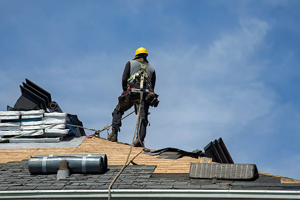 Professional Gutter Installation technician working in Janesville, WI